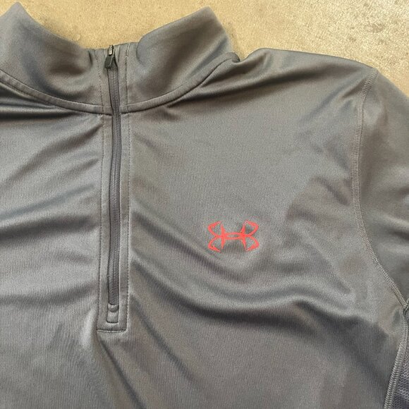 Under Armour Fish Hunter Loose Fit 1/4-Zip Pullover Gray Size XXL - Picture 2 of 8